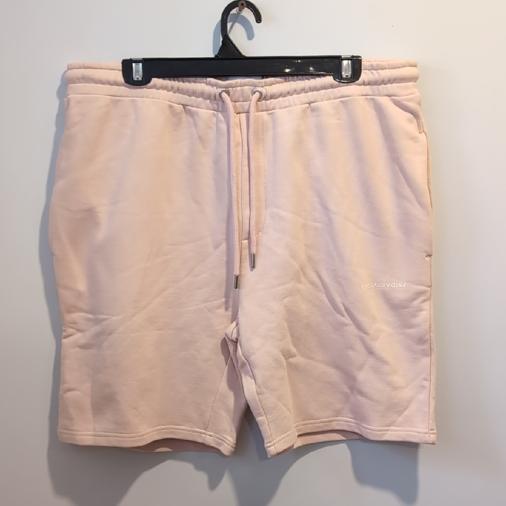 Casual Friday Pink Drawstring Sweat Shorts XXL
